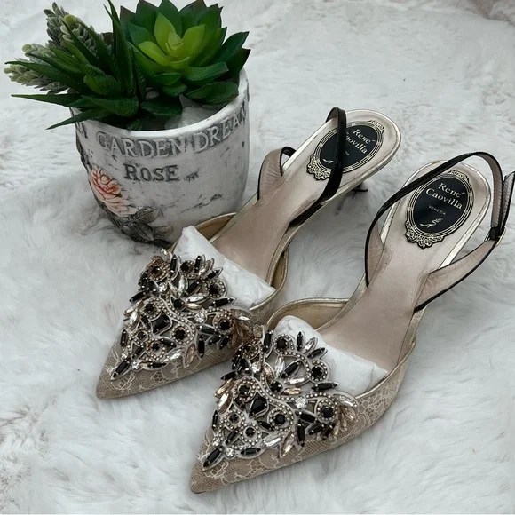 Rene caovilla, like new, size 39,5 - Picture 1 of 8